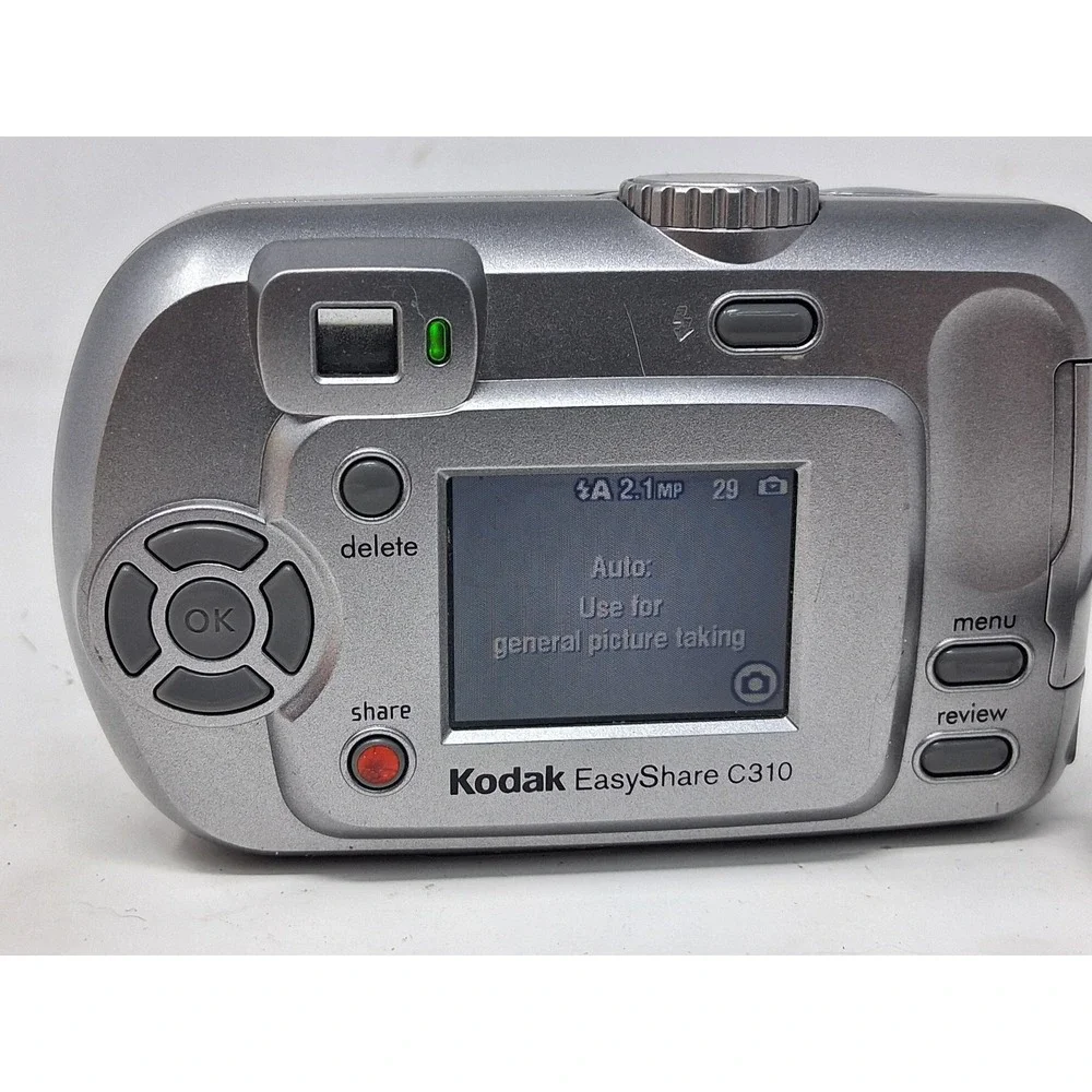 Kodak EasyShare C310 Digital Camera Silver 4.0MP Vintage Digicam Parts Repair. X